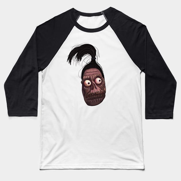 Beetlejuice - Shrunken Head Baseball T-Shirt by daniasdesigns